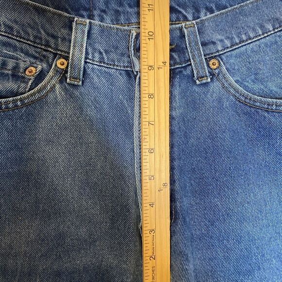 Vintage 90s Levis 512 Jeans Women 27 Blue High Rise Mom Tapered Leg Made USA - Picture 5 of 13